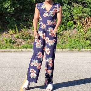 Valentina Crochet Trim Knit Jumpsuit medium